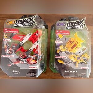 2 Havex Machines Transformers Mech Ray MR-7 Vehicle & Sonic Jet Both NEW